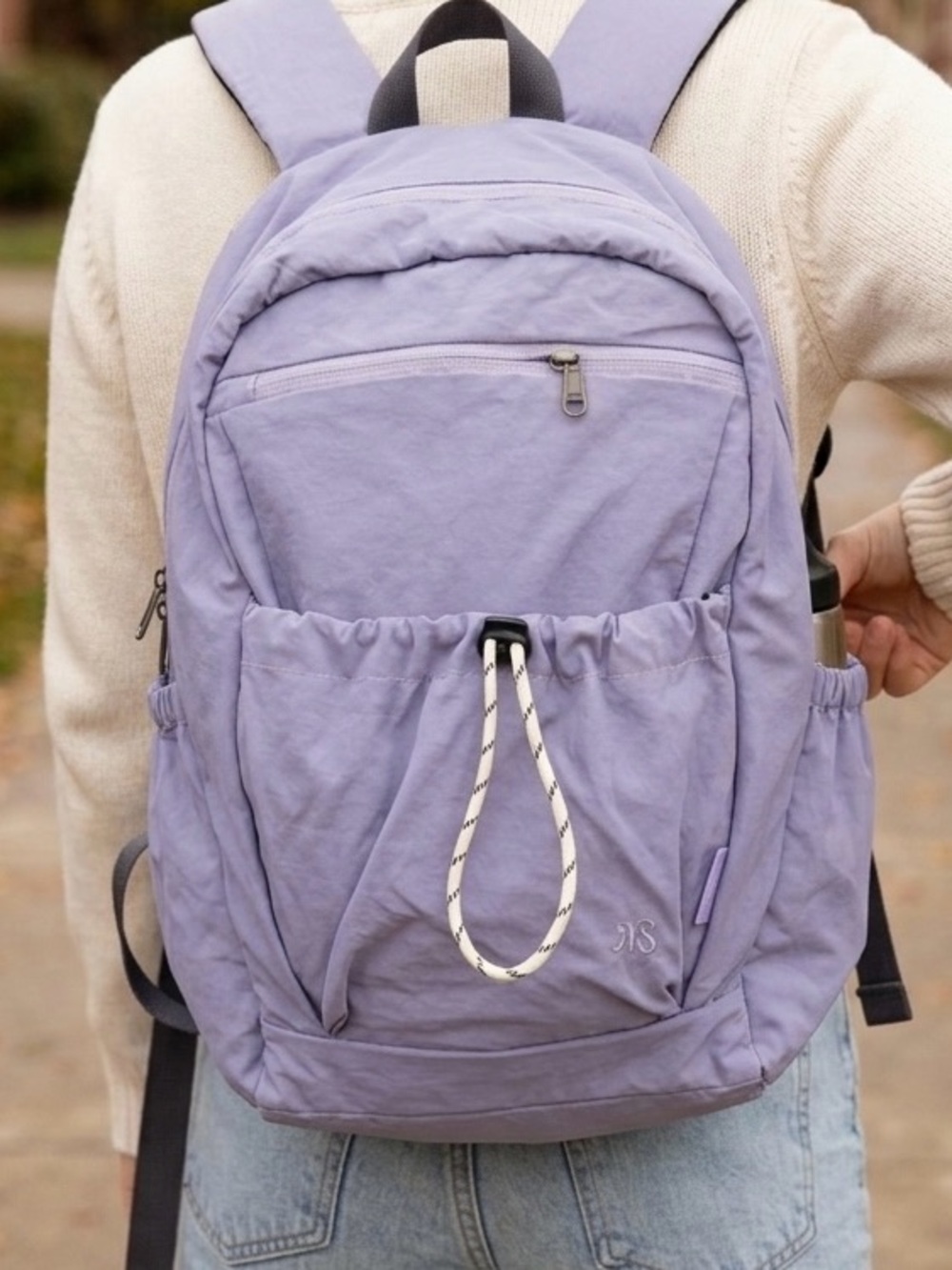 Ultralight Multi-Pocket Nylon Backpack - Lavender